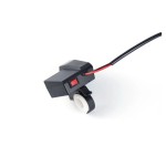 Moto USB socket x 2, digital voltmeter, red led, black color